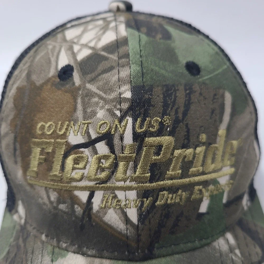 FleetPride Hat Adjustable Trucker Mesh Camo Black Firestone Trucks Parts Men‎